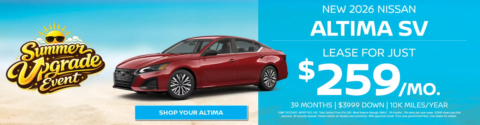 Special offer on    New Nissan Altima SV Special